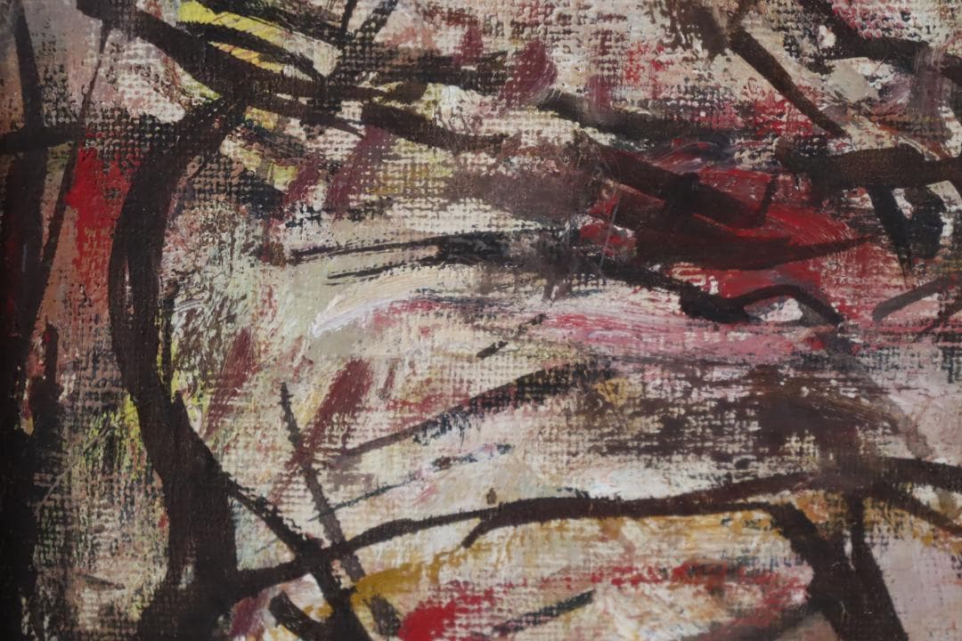 真作保証 奈知安太郎 「座る裸婦」 油彩SM号 独立美術協会 自由美術家協会