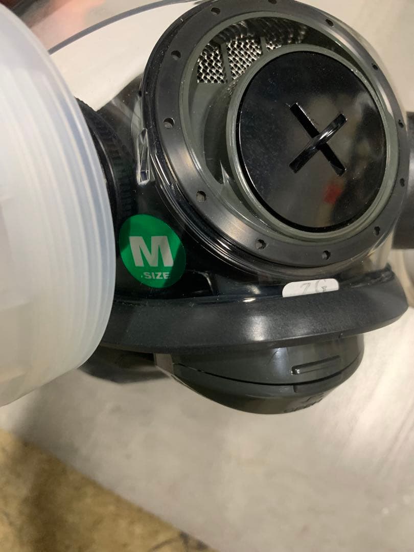 新品 シゲマツ直結式小型防毒マスクGM165（新品吸収缶2個付き）Mサイズ