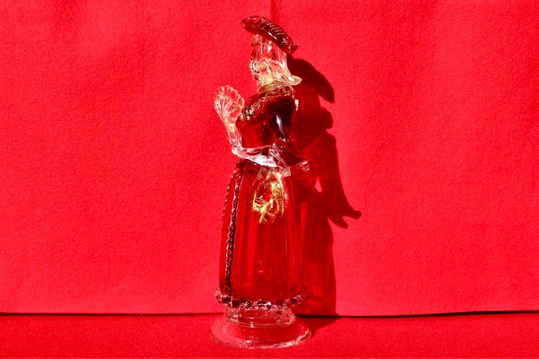 イタリア雑貨・ガラスコレクション【MURANOGLASS 金彩人形　貴婦人】