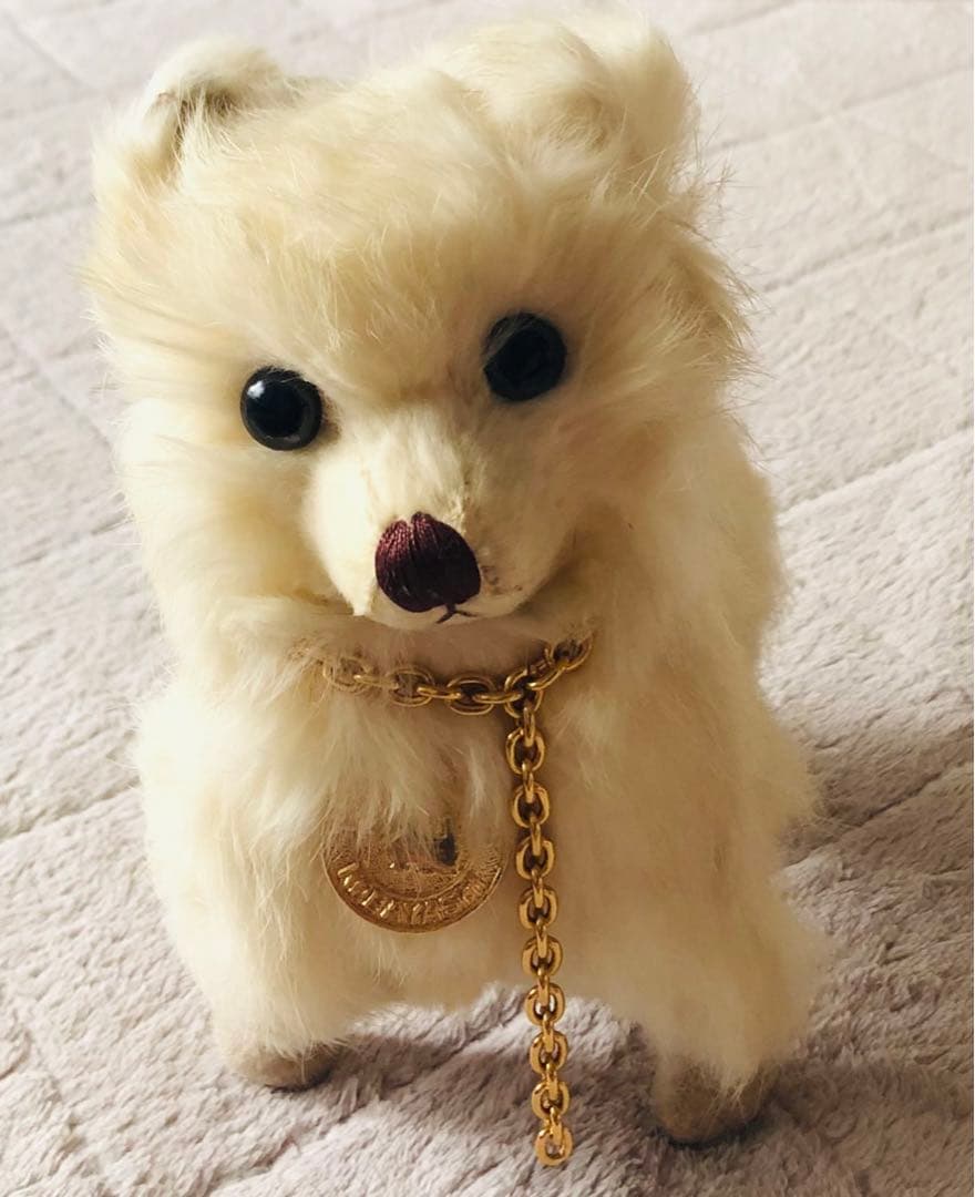 コバヤシぬいぐるみ　犬　ポメラニアン　スピッツ　昭和レトロ　ぬいぐるみ　クリーム