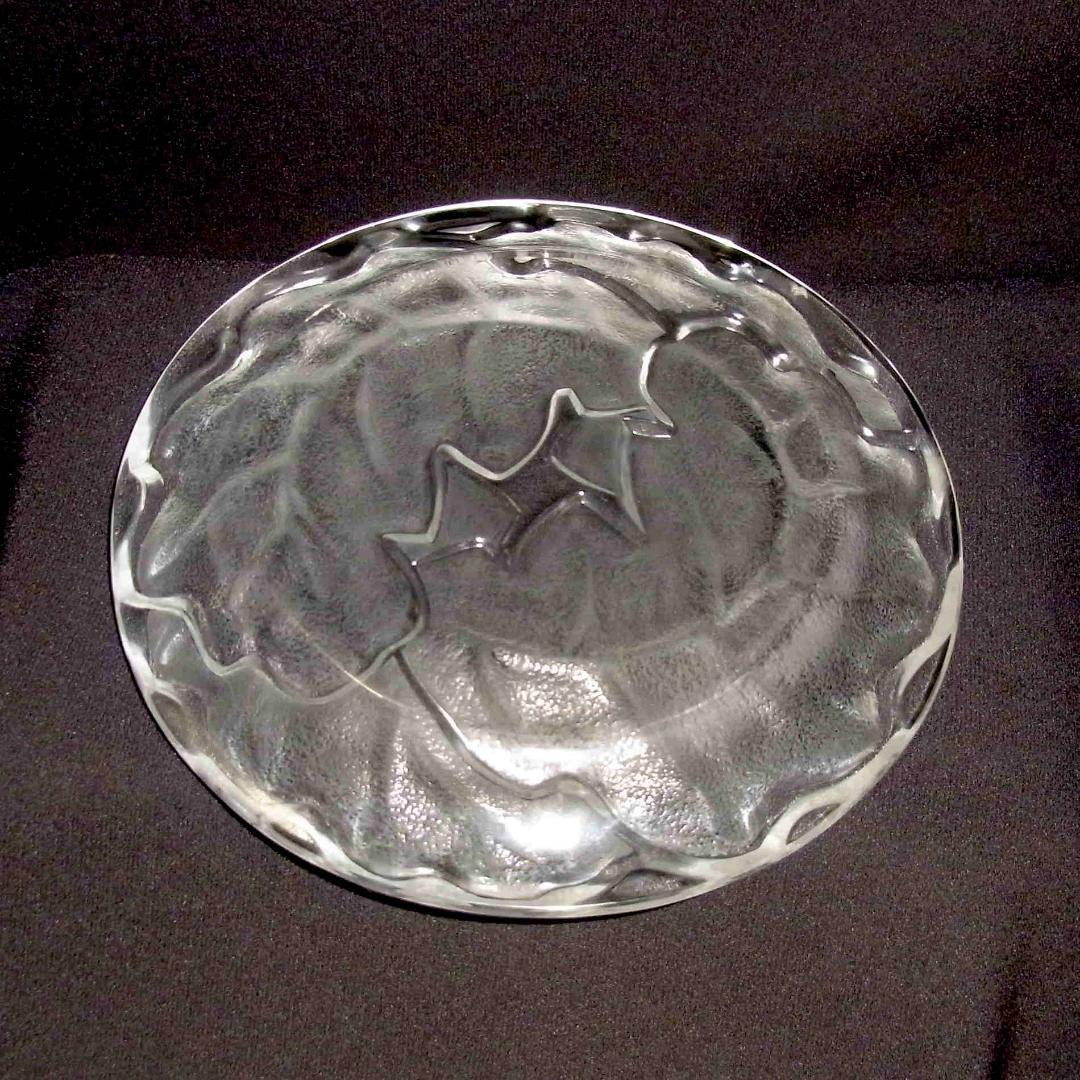 ラリック LALIQUE 皿 葉模様