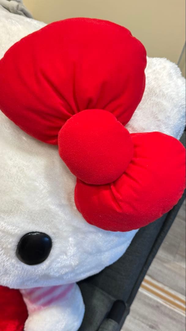 「美品」キティちゃんぬいぐるみ　超特大キティちゃん　希少レアキティ 4L