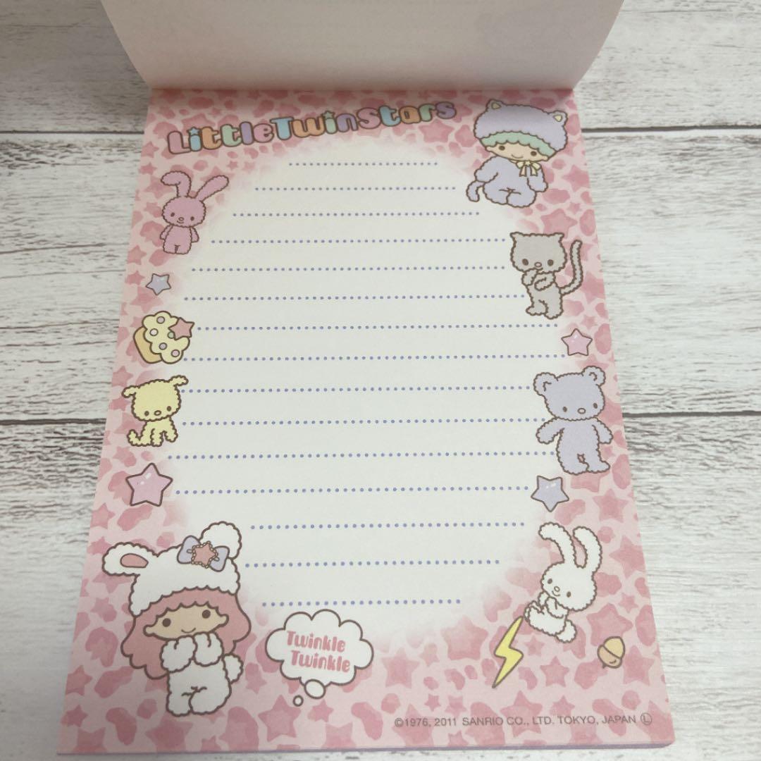 ★新品★キキララ　リトルツインスターズ　メモ帳、ノート、消しゴム　平成レトロ