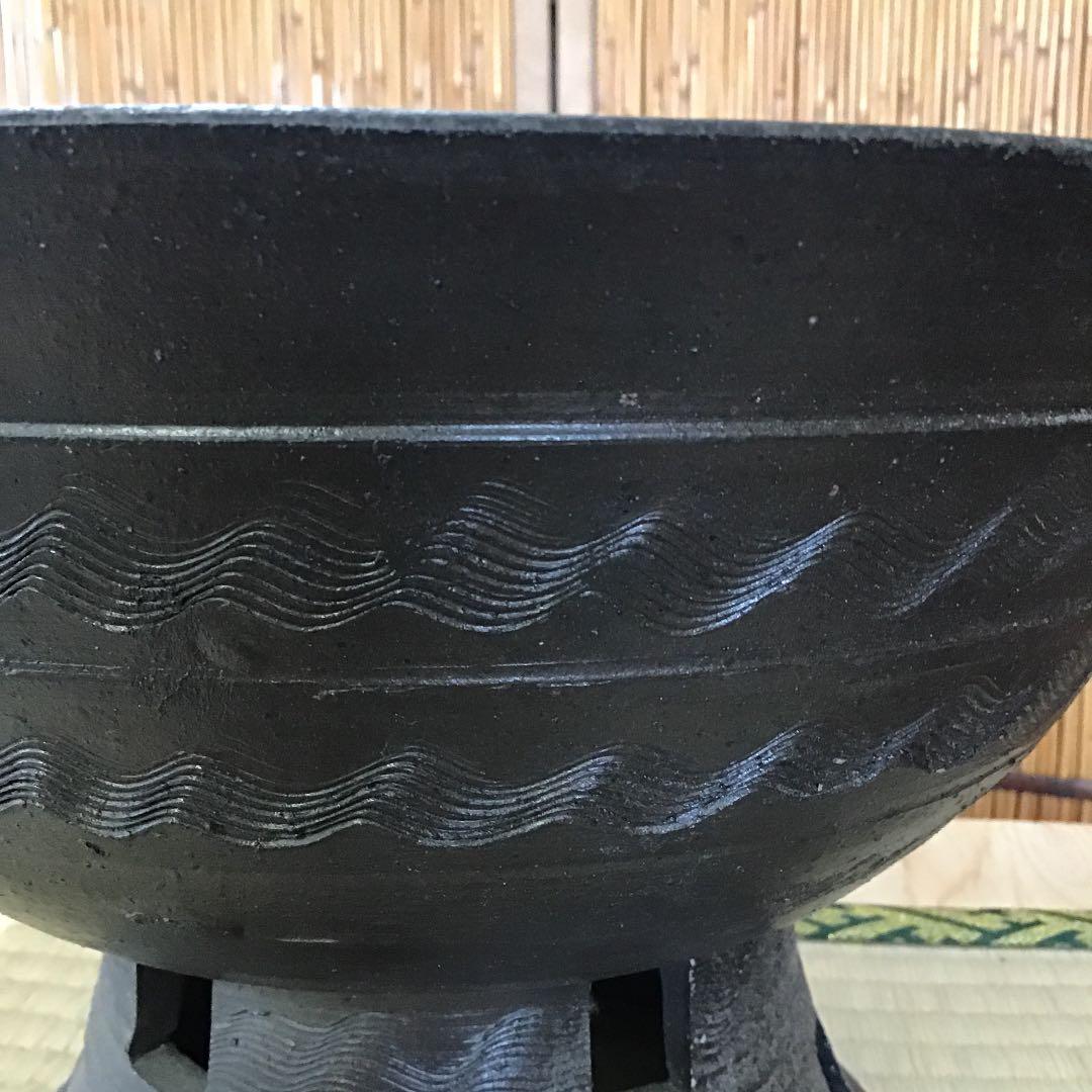 骨董 華道道具 花器 新羅土器 高杯花器 桐共箱 S759ANK