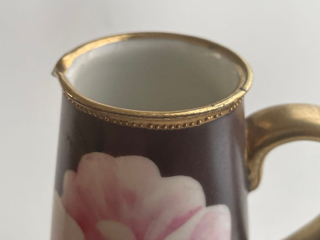 オールドノリタケ　ポピー文様　水注　花瓶　花入　フラワーベース　ヴィンテージ