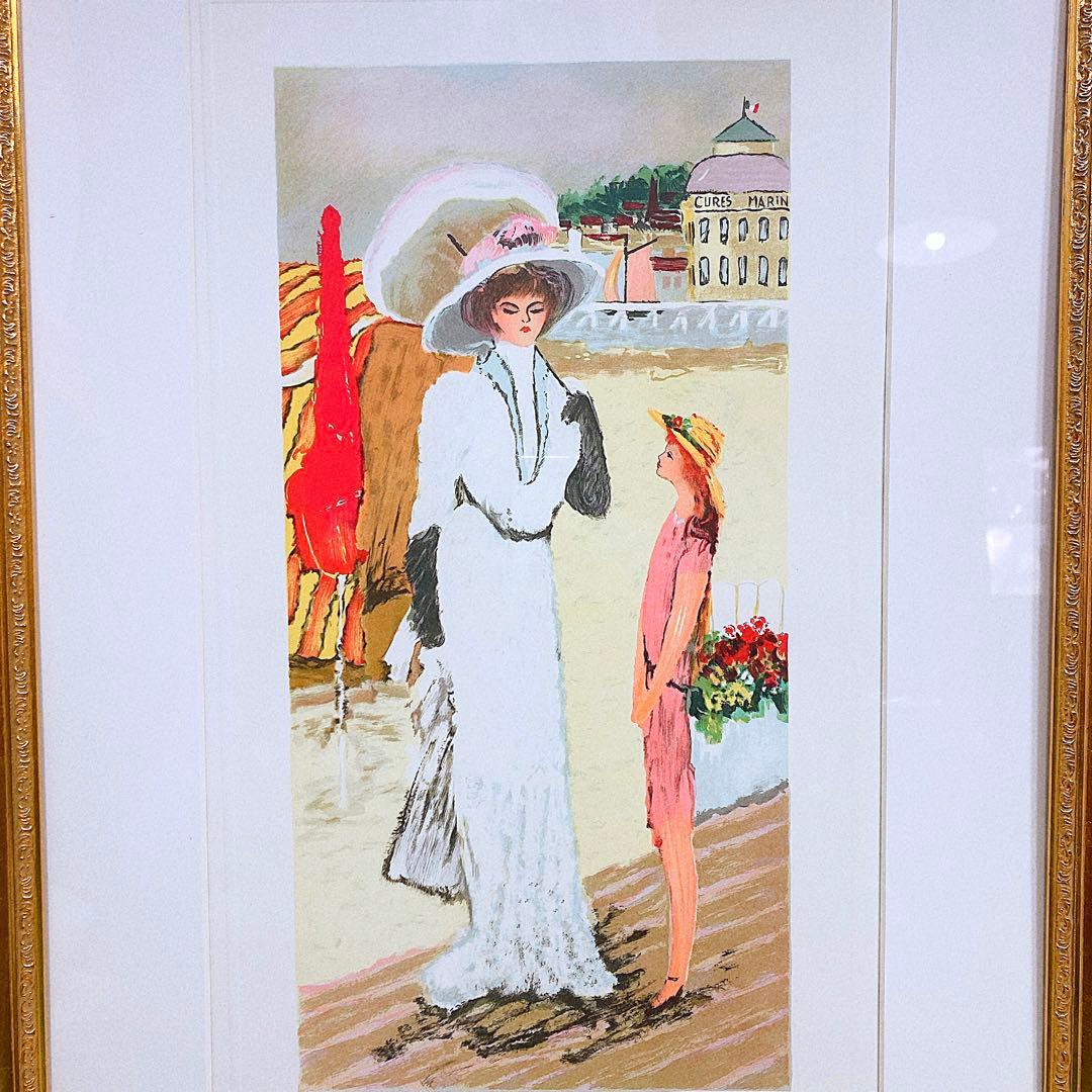 希少！ramon dilley 絵画　ディレイ　海岸にて