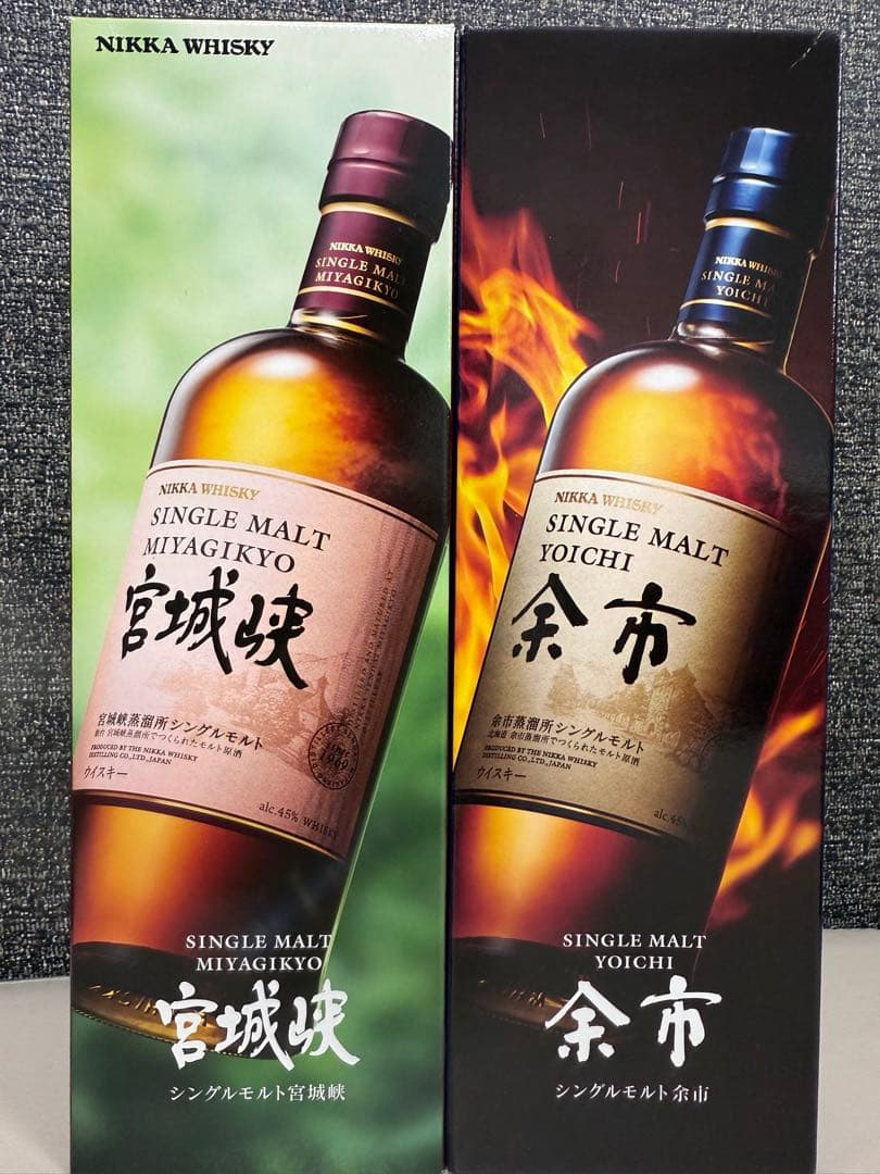 ニッカウイスキー宮城峡 余市 シングルモルトセット　サービスに余市50ml