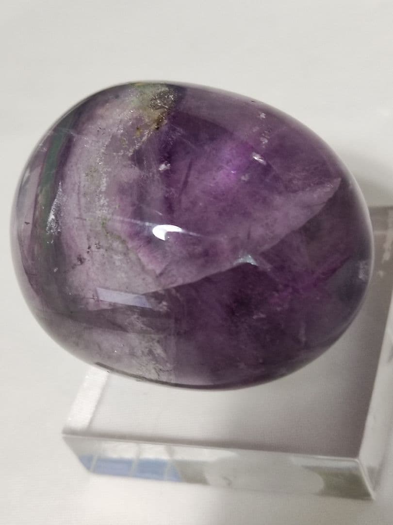 パワーストーン　天然石　エッグ型　フローライト　100g　No.389