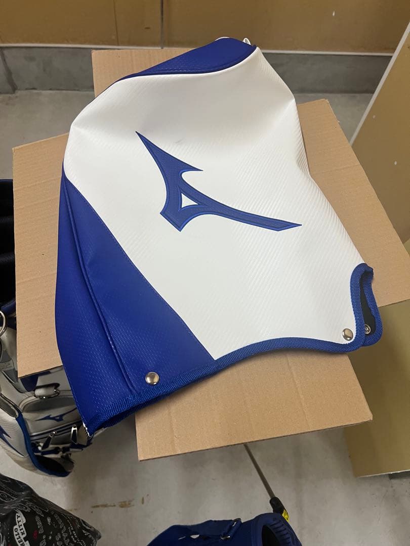 MIZUNOゴルフ キャディーバッグ ツアーシリーズ メンズ ホワイト×ネイビー