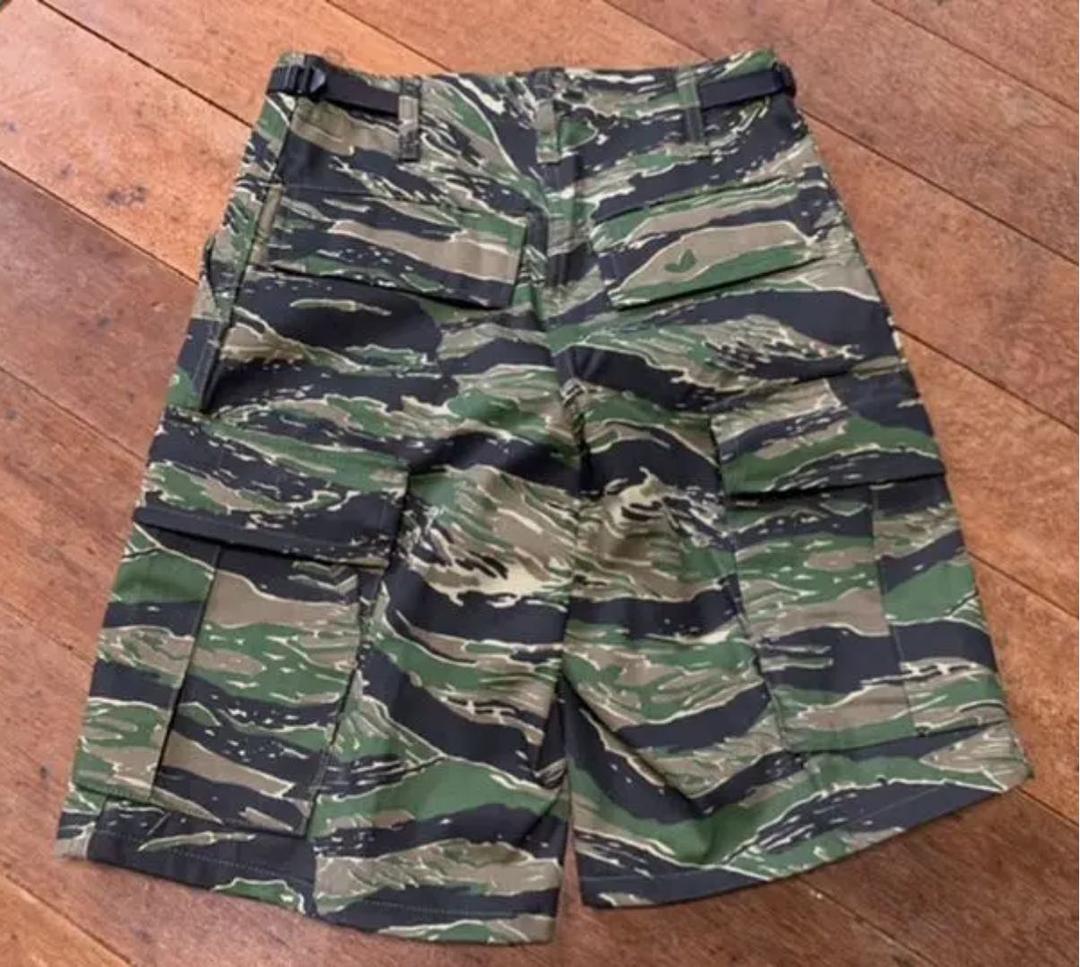 タイガーストライプ迷彩 ハーフパンツ XS アメリカ製未使用