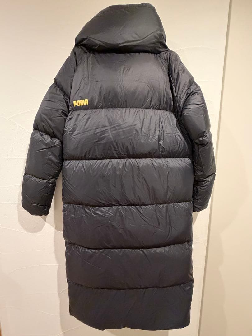 【美品】PUMA ベンチコート 黒 ダウン90%