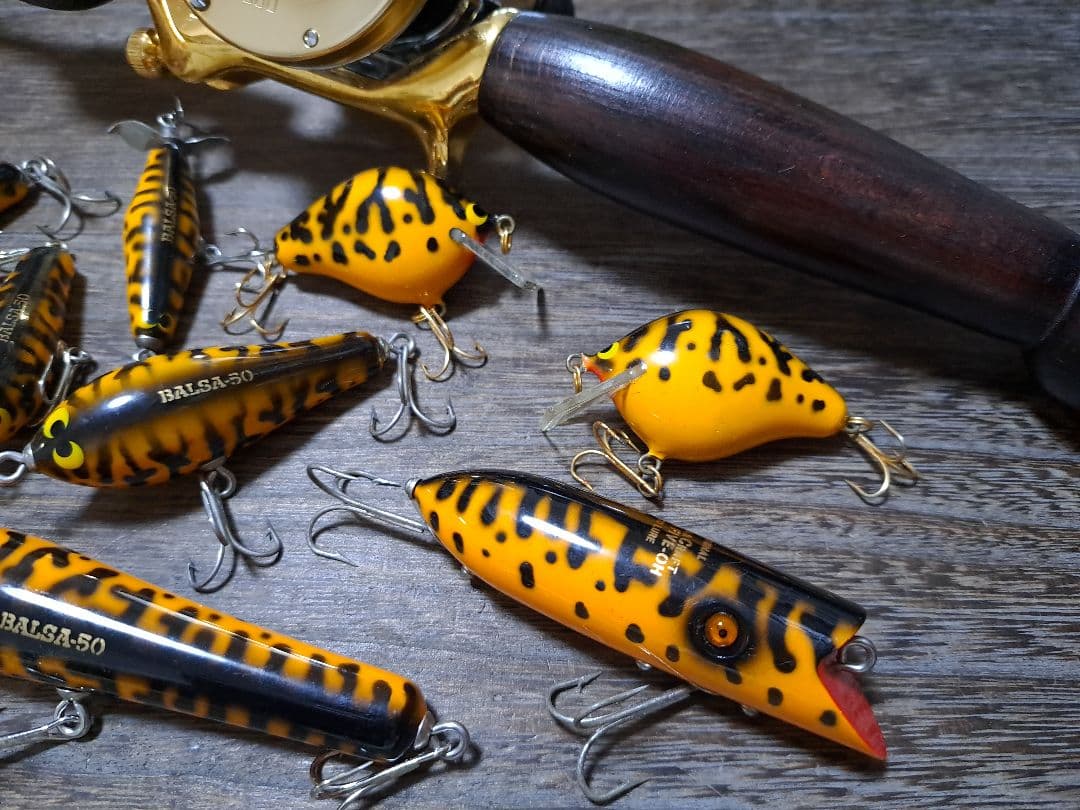 実釣未使用　美品　バルサ50　イエローコーチドッグ　9個セット