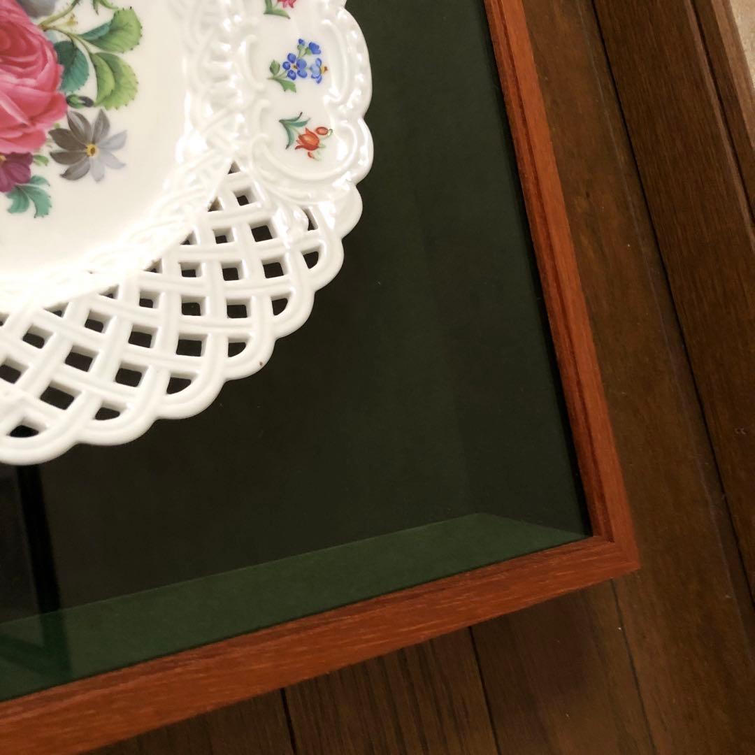 マイセン 絵皿・透かしプレート ・額装飾り皿・アンティーク・インテリア