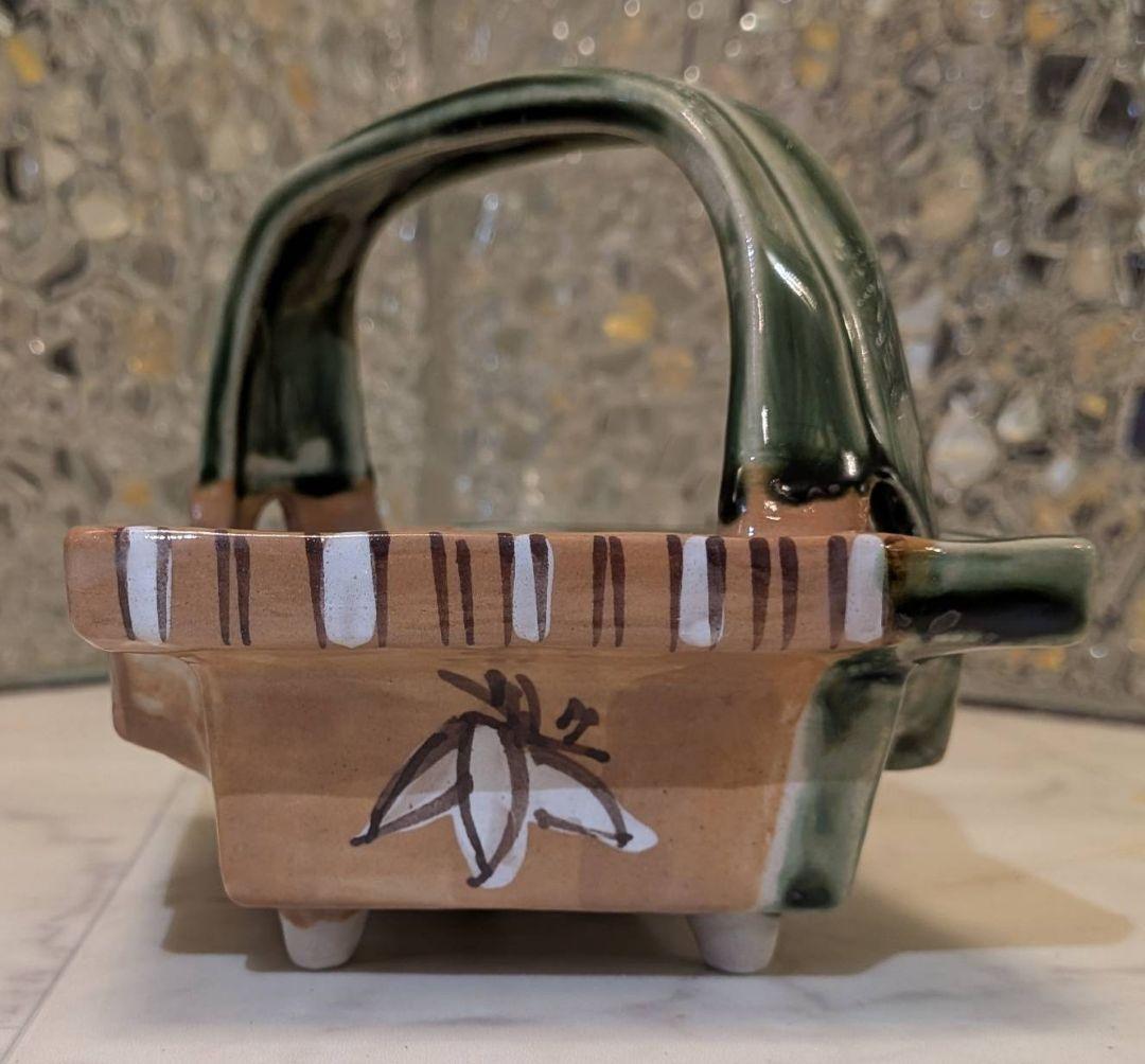 【最終値下げ】織部　手提げ　向付　5客　ビンテージ