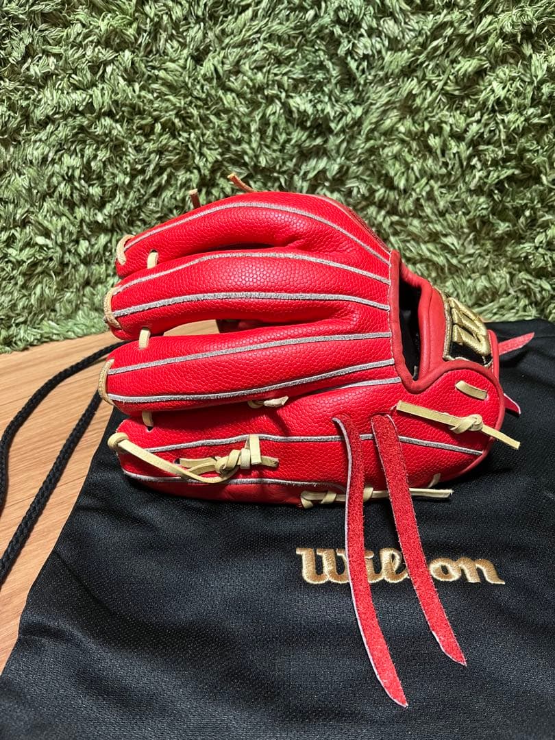 Wilson D-MAX 軟式少年用グラブ D7型 スカーレットSS レッド系