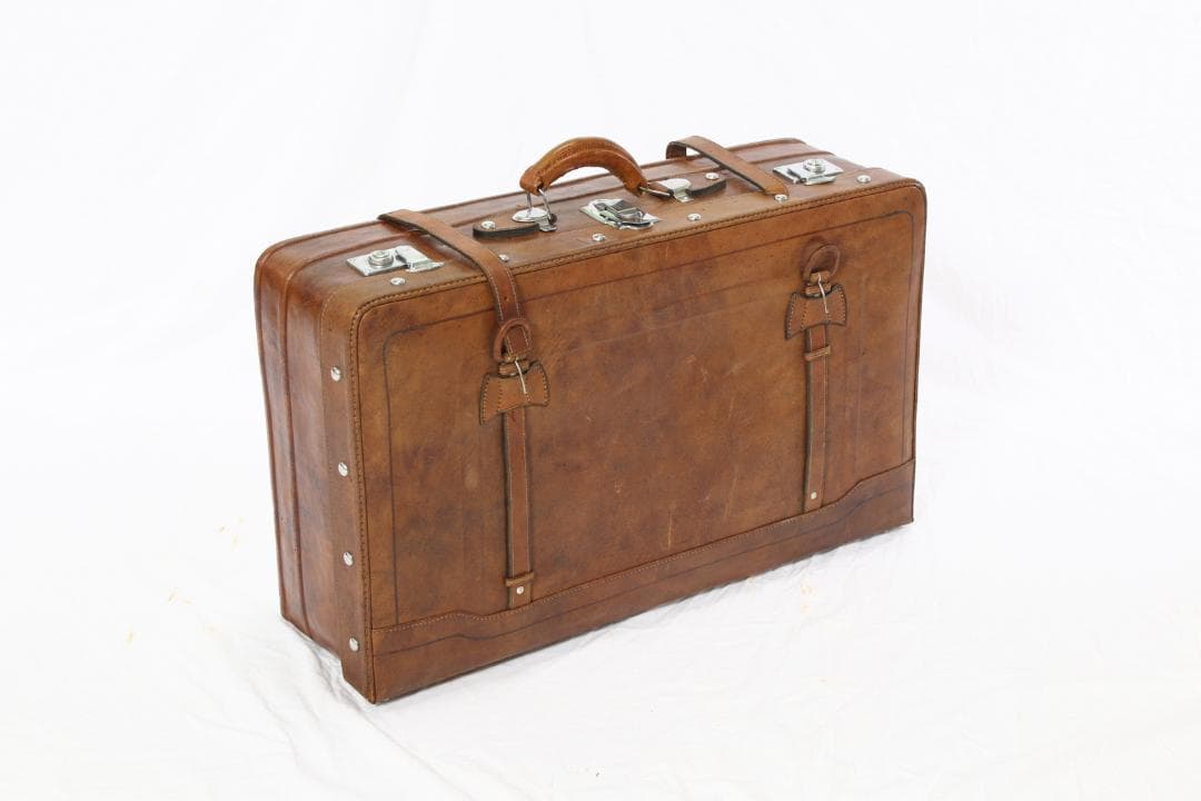 クラシックブラウンレザー風？旅行かばん