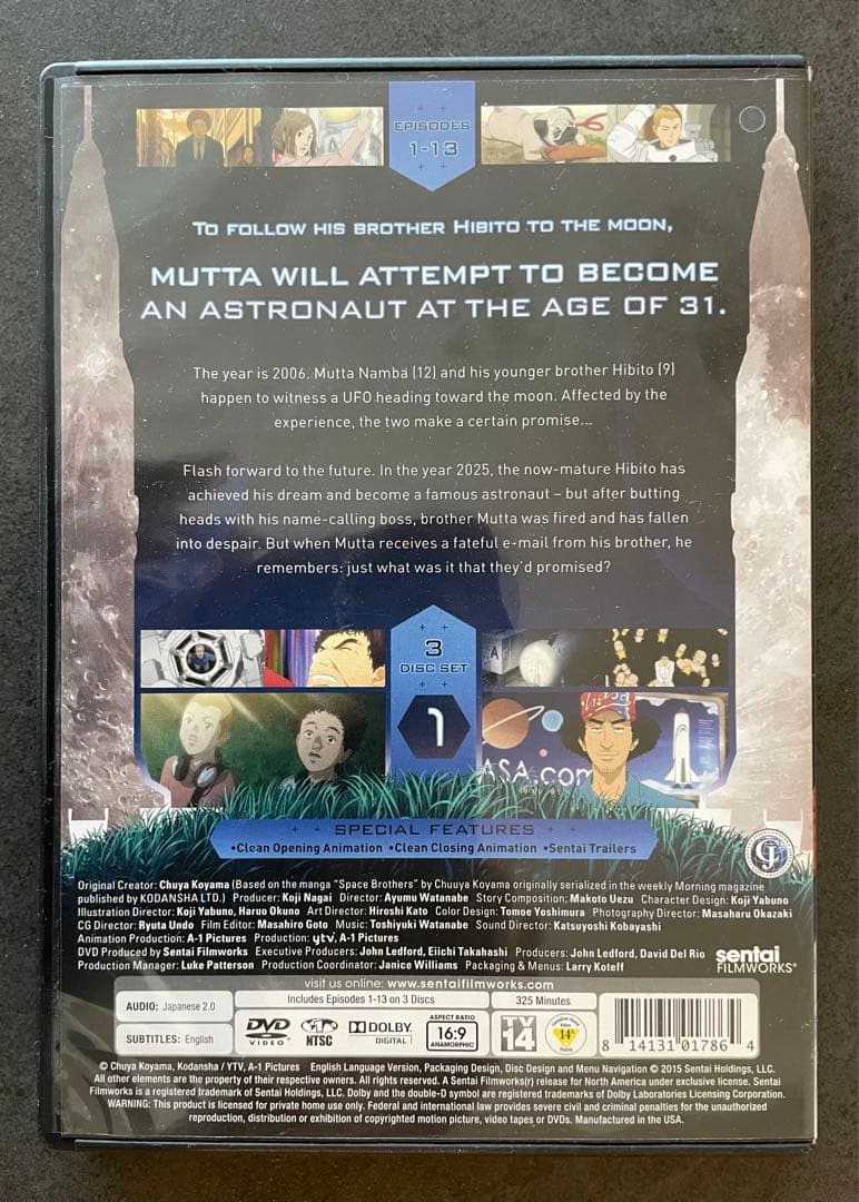 【宇宙兄弟】【英語字幕】【DVD】【アニメ:全1〜99話】