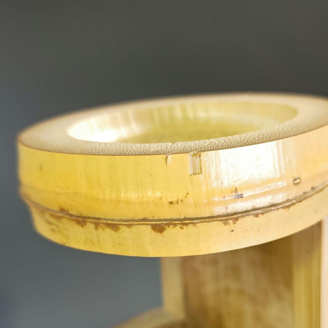 イ848 花入『竹林作』『一重切　竹花入　花器　共箱』茶道具　花瓶