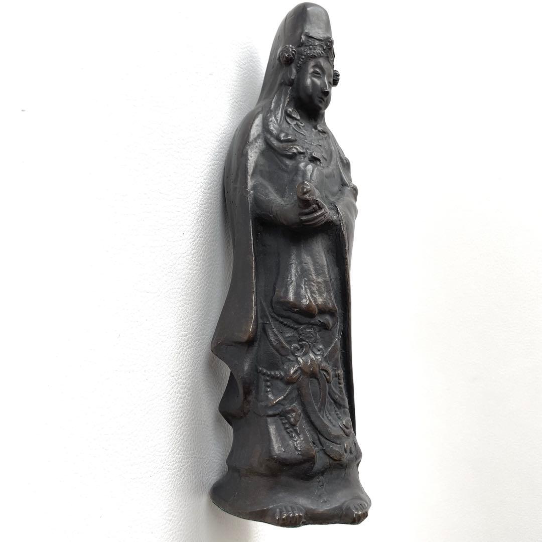 レトロ ［希少］銅製　観世音菩薩　立像