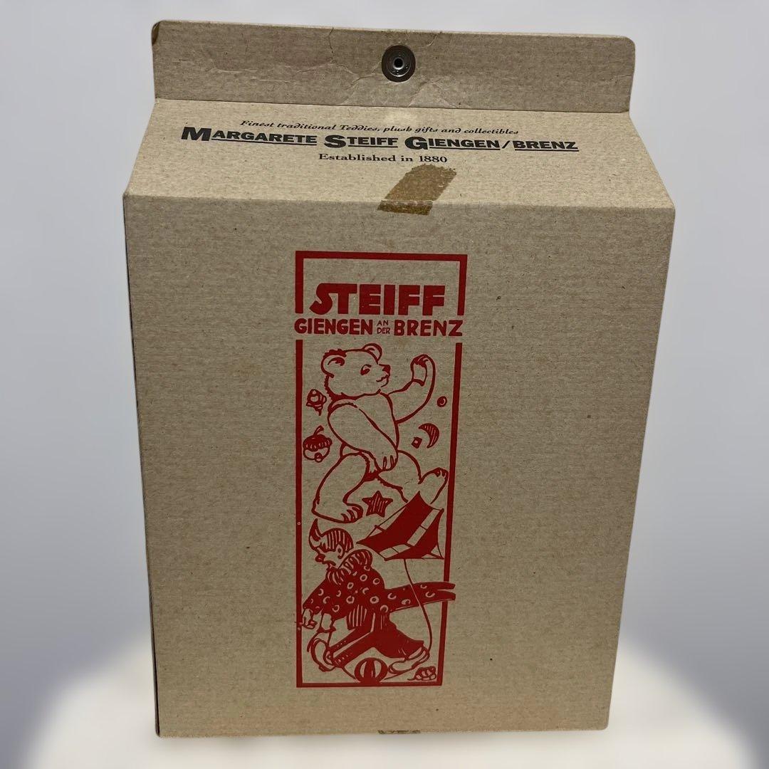 シュタイフ 箱入り ブルー 刺繍 新品未使用 テディベア 限定 白タグ 値下げ