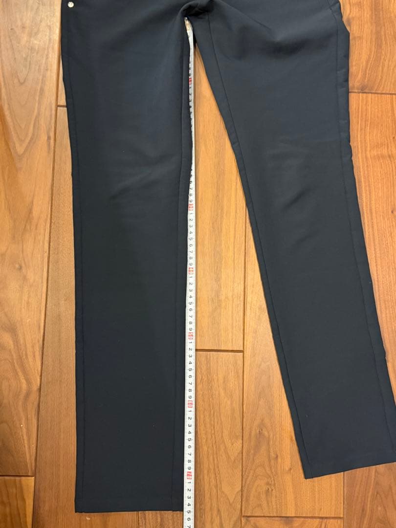 極美品　ブリーフィング ストレッチパンツ ネイビー ナイロン混 S