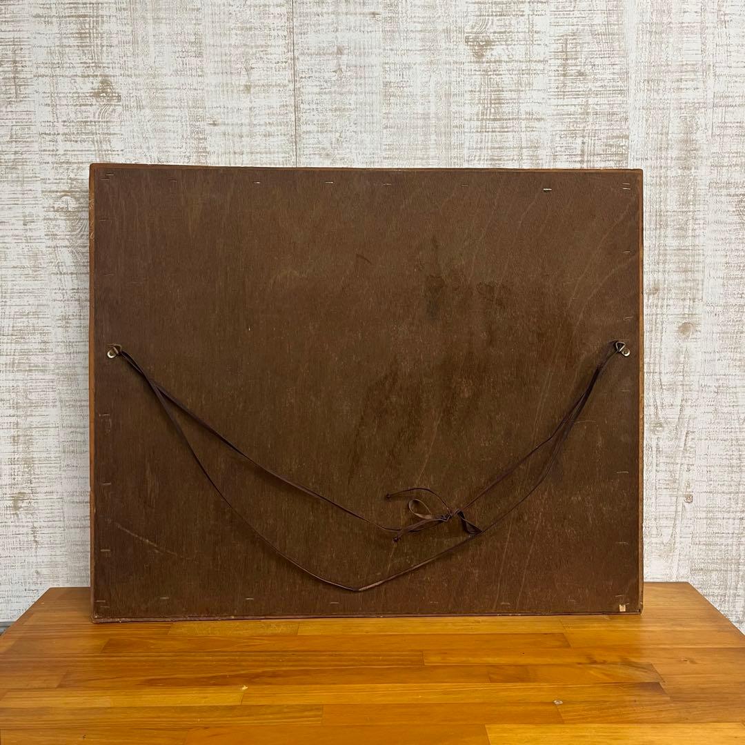 【アンティーク】額装 額縁 彫刻 浮彫 絵画 農場 晩鐘 レリーフ 美術品 骨董