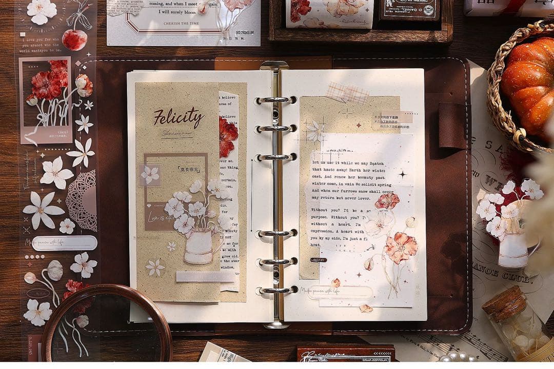 小白家文創《雾棕》海外マスキングテープ　マステ 【2034】