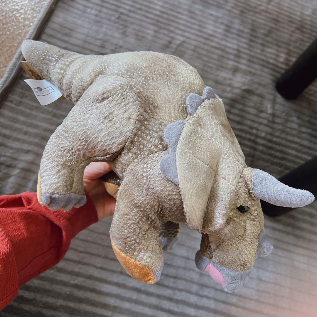 恐竜 置物 抱き枕 クッション マスコット リアル ダイナソー トリケラトプス