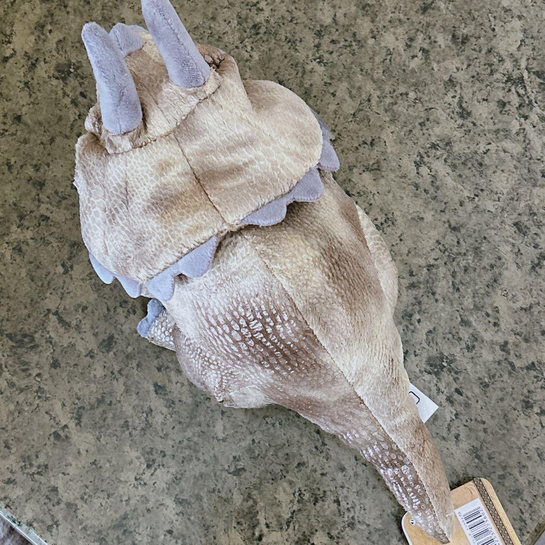 恐竜 置物 抱き枕 クッション マスコット リアル ダイナソー トリケラトプス