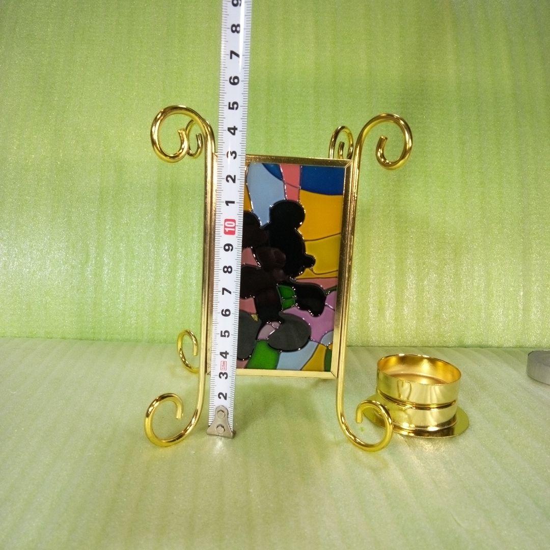 ミッキーマウス　ステンドグラス　ティーライトキャンドルホルダー　ロウソク立て