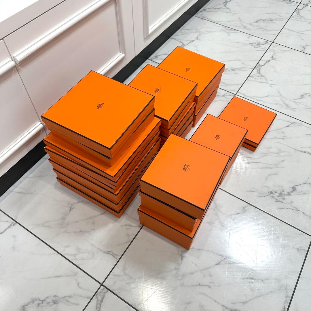 21 美品　HERMES　エルメス　オレンジ 空箱　化粧箱　20個セット