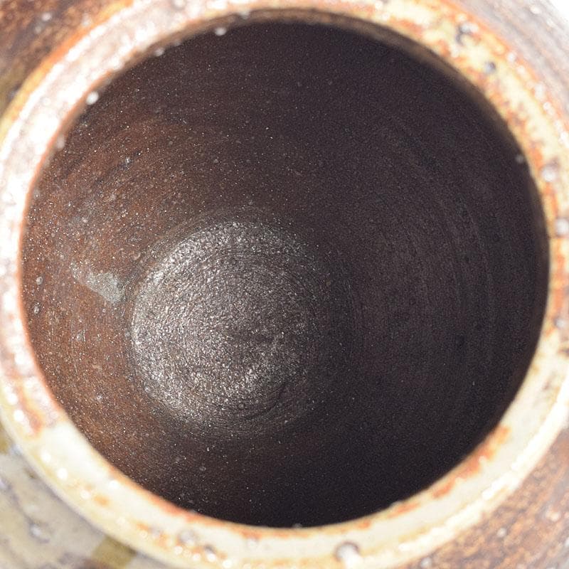 信楽焼　古信楽　四耳茶壺　葉茶壺　時代箱　C　R7759C