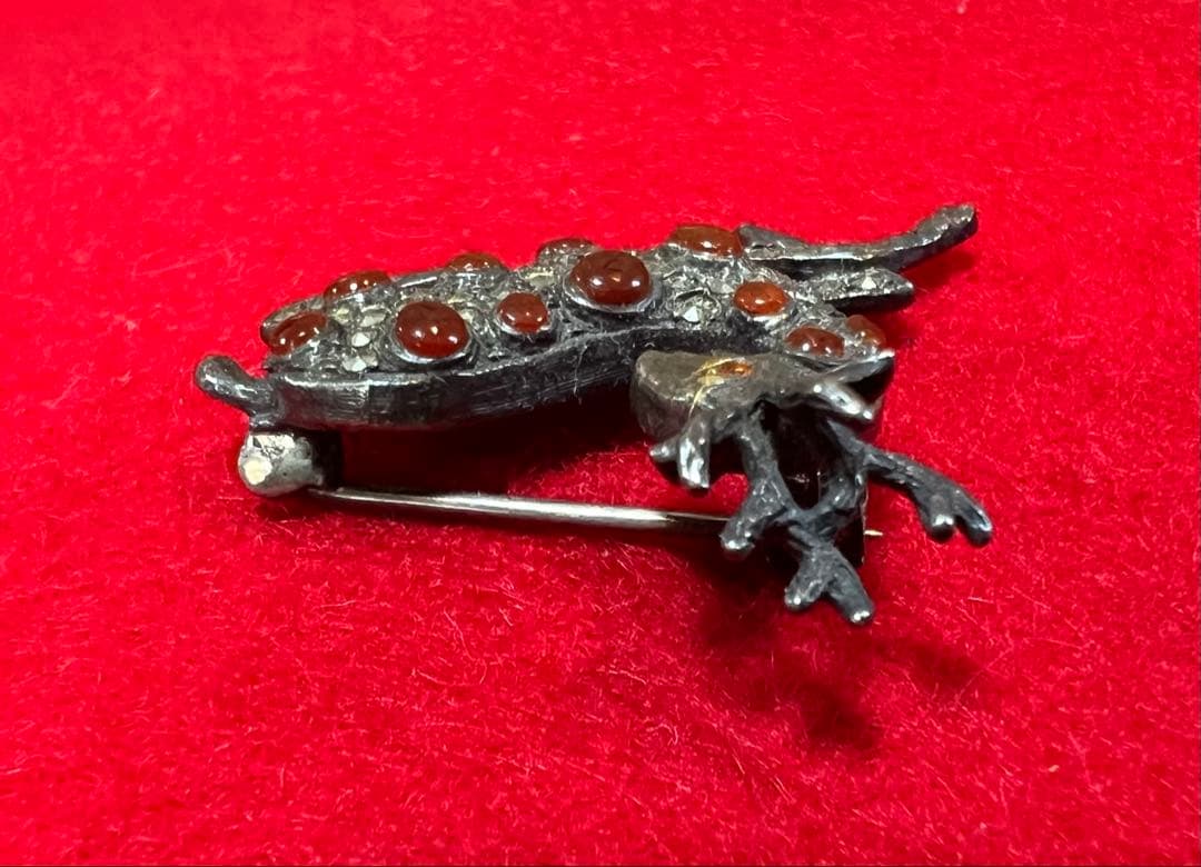 ブローチ アクセサリー　トナカイ寶石鹿925刻印 銀SILVER Brooch