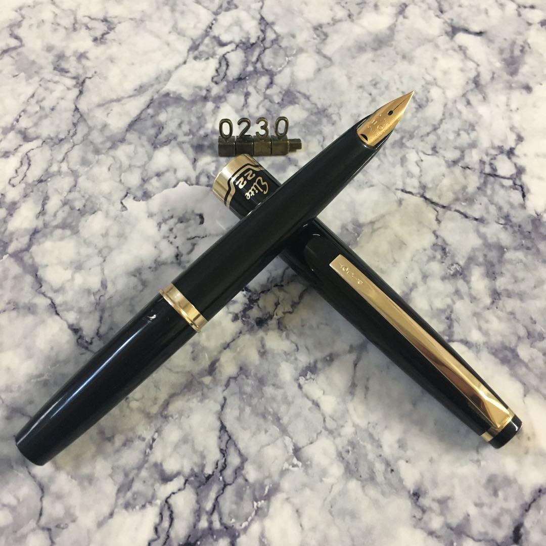 #0230 オーバーホール済み 万年筆 PILOT パイロット ショート22k