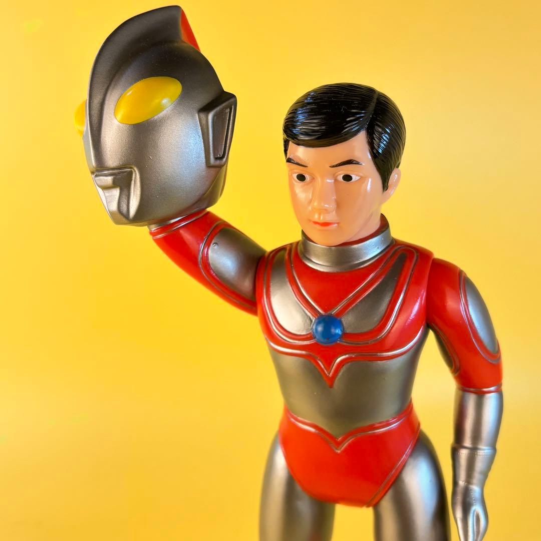 帰ってきたウルトラマン　面取れ　シルバー色　大　ソフビ　ブルマァク