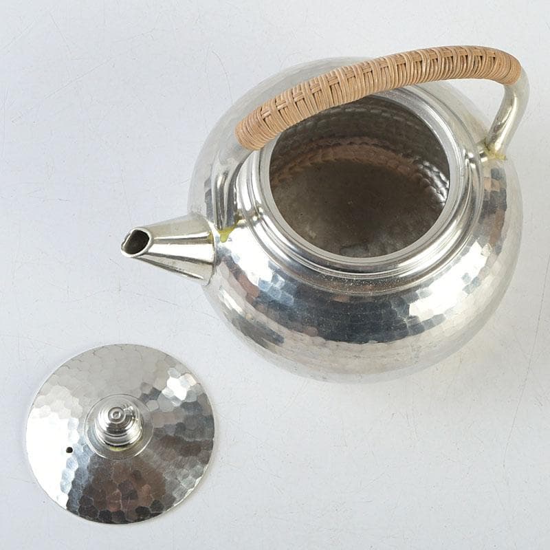 煎茶道具　京屋　本錫製　湯沸　やかん　共箱　M　9385