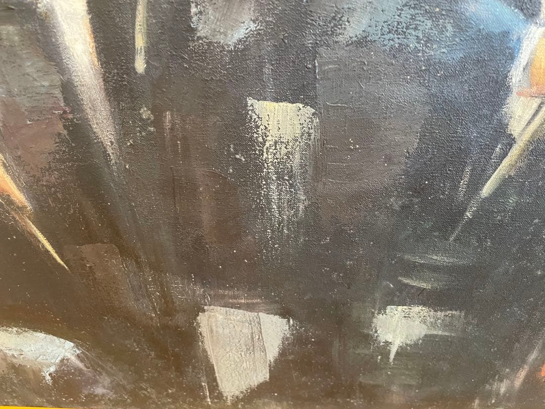 【アンティーク】絵画　油絵　海外入手　作者不明　美術品　大型