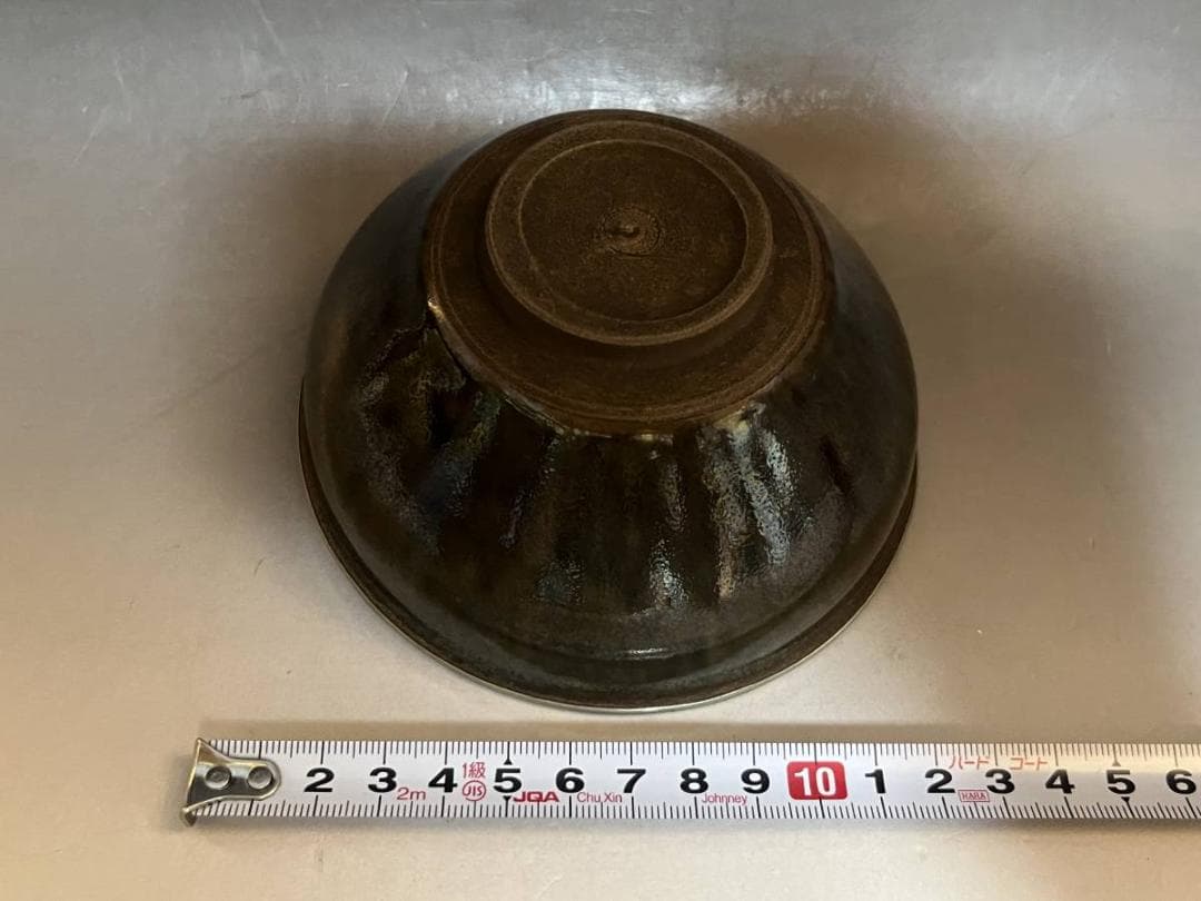 茶碗●古い天目釉茶碗 宋 無地桐箱付 古玩 唐物 中国 古美術 時代物 骨董品■