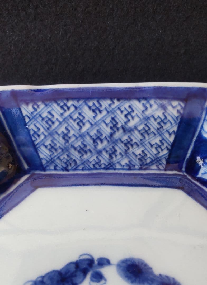 古伊万里　染付　八角皿