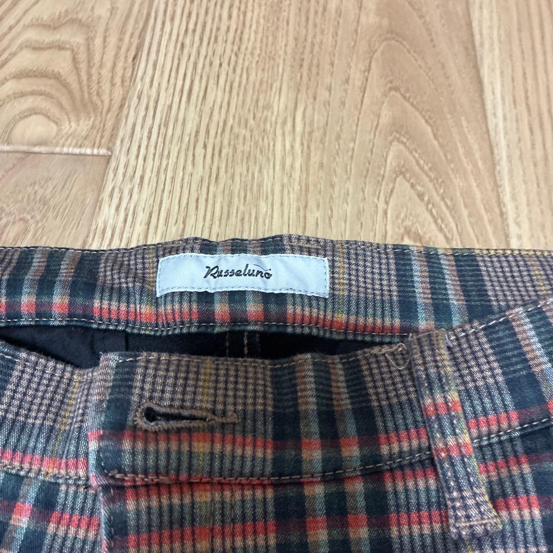 ラッセルノ　裏起毛　チェック柄パンツ