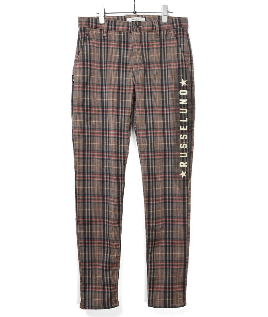 ラッセルノ　裏起毛　チェック柄パンツ