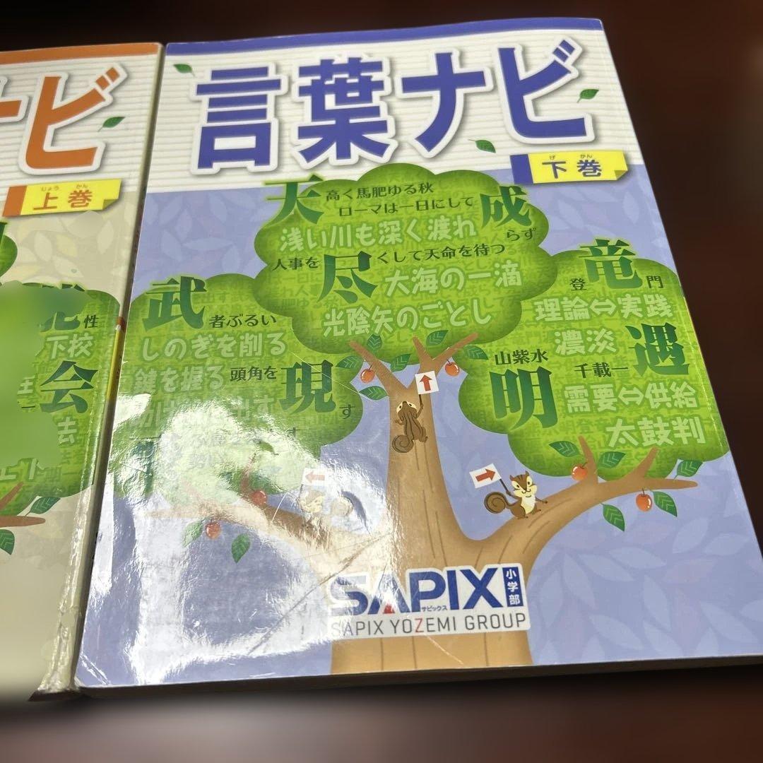 17-23わ　重要教材　サピックス　SAPIX 言葉ナビ 上巻・下巻セット