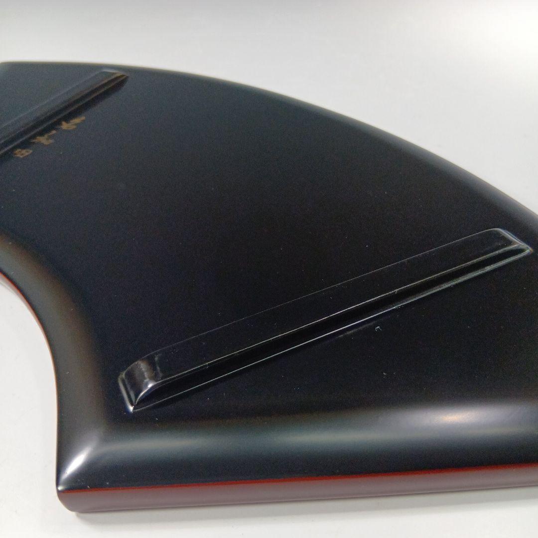 値下げ輪島塗　蒔絵扇面形　お盆　菓子器皿　 共箱　美品