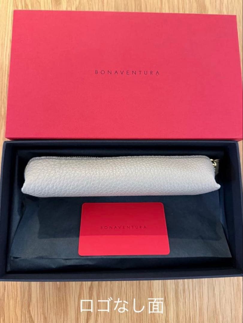 美品❤︎BONAVENTURA ペンケース シュリンクレザー グレージュ