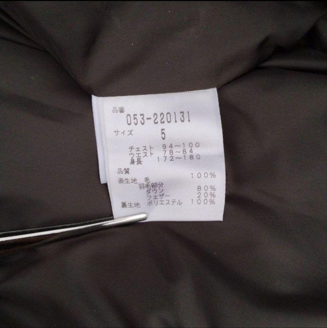 美品 パーリーゲイツ ウールダウンジャケット 黒 L メンズ 5 ゴルフ 冬