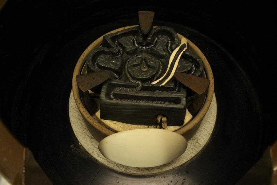 茶道具 面取風炉 野々田電熱器 丸釜 釜環付 720