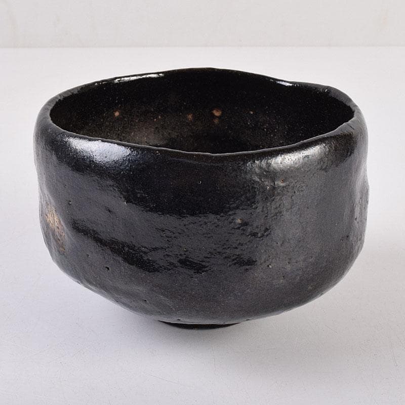 茶道具　楽吉左衛門　弘入作　黒楽茶碗　時代箱　D　R8992