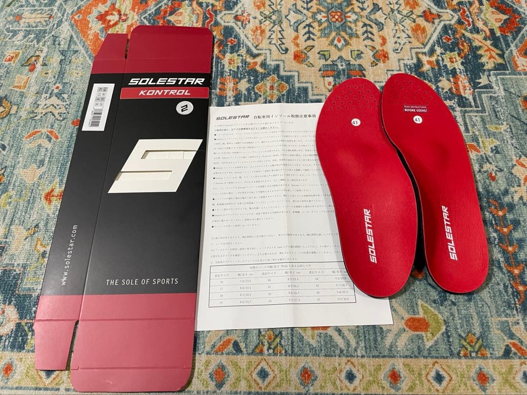 SOLESTAR KONTROL 2 自転車用インソール　26.1cm レッド