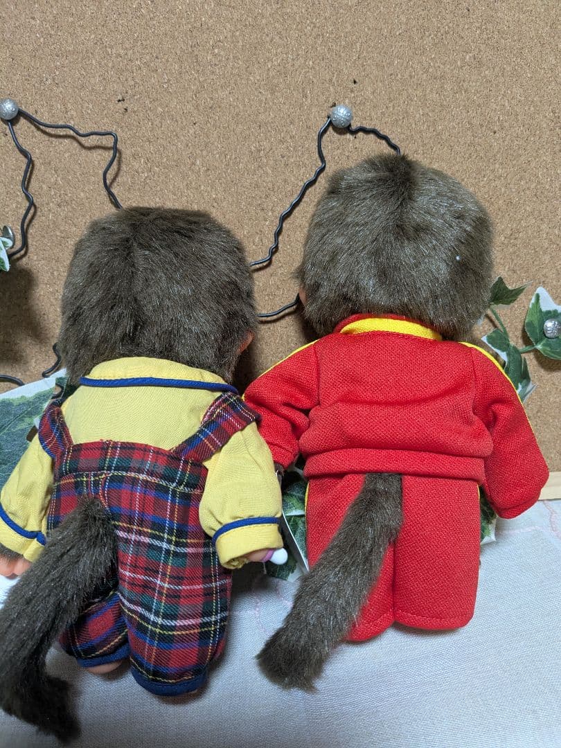 モンチッチ S オーバーオール 男の子 オレンジスポーツウェアの男の子セット