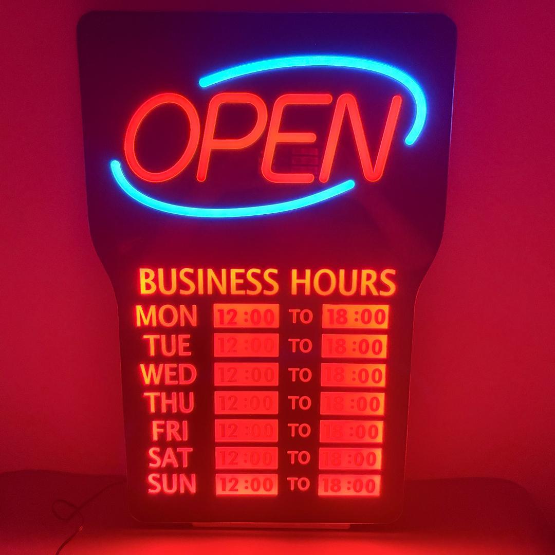 OPEN-CLOSED 看板 オープン クローズ サインプレート 高輝度 LED